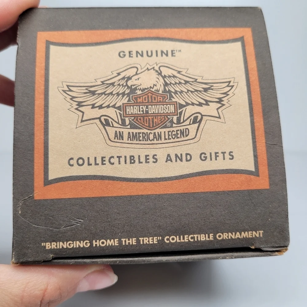 Vintage Harley‎ Davidson 2001 Bringing Home The Tree Collectible Ornament USA